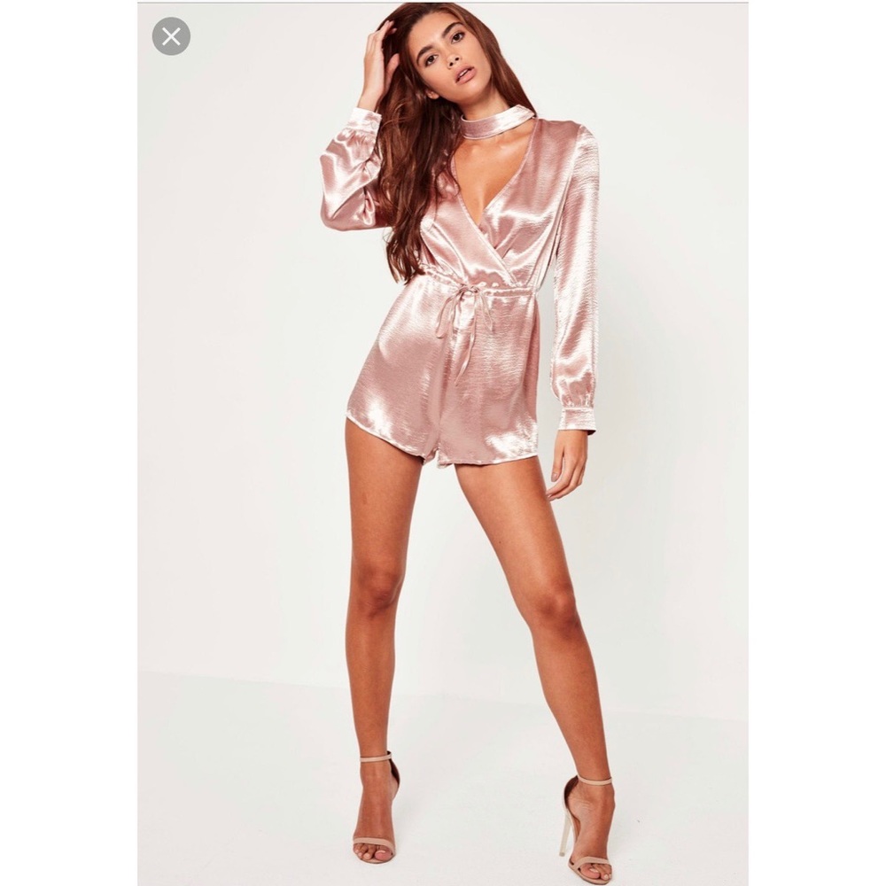 Silky Choker Detail Playsuit